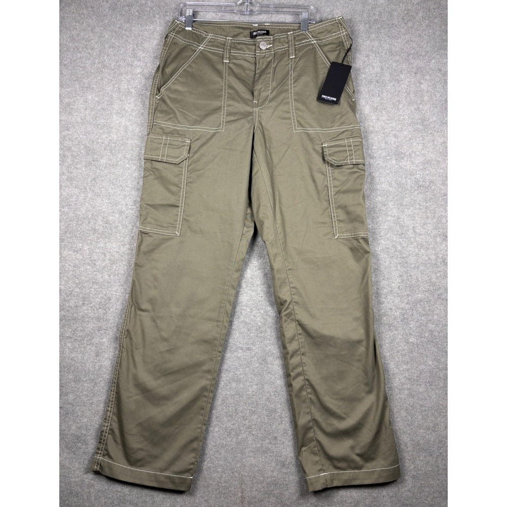 True Religion Olive Green Cargo Pants